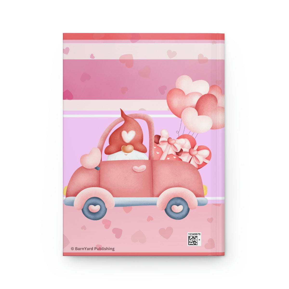 "Valentine's Day Gnomes" - 150 pages (75 sheets)  Hard Backed Lined Journal