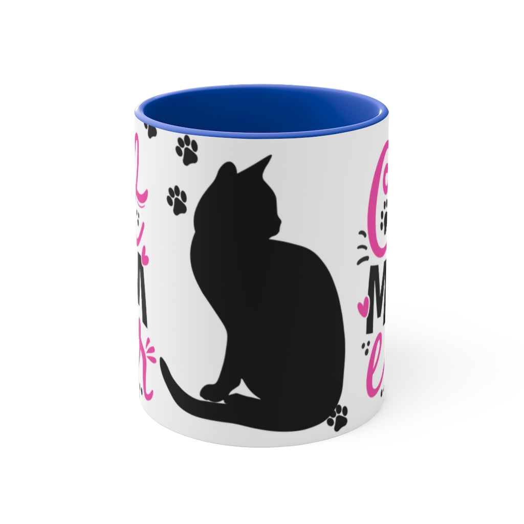 Best Cat Mom Ever {Hot Pink and Black}  Fun Coffee Mug, 11oz | Funny Gift | Funny Coffee Mug |Cat Mug | Funny Cat Mug