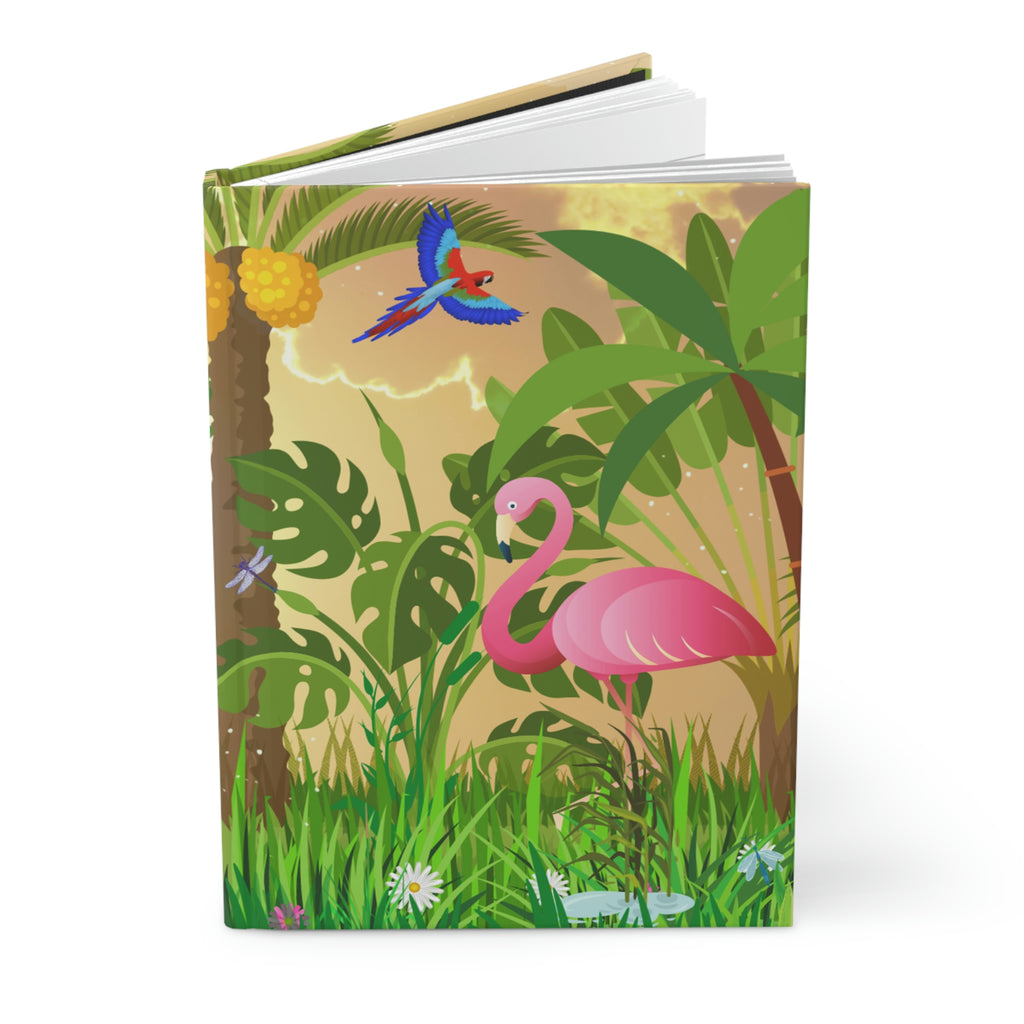 "Pink Flamingos" - 150 pages (75 sheets)  hard backed lined journal | Flamingo Journal | Flamingo Lined Journal
