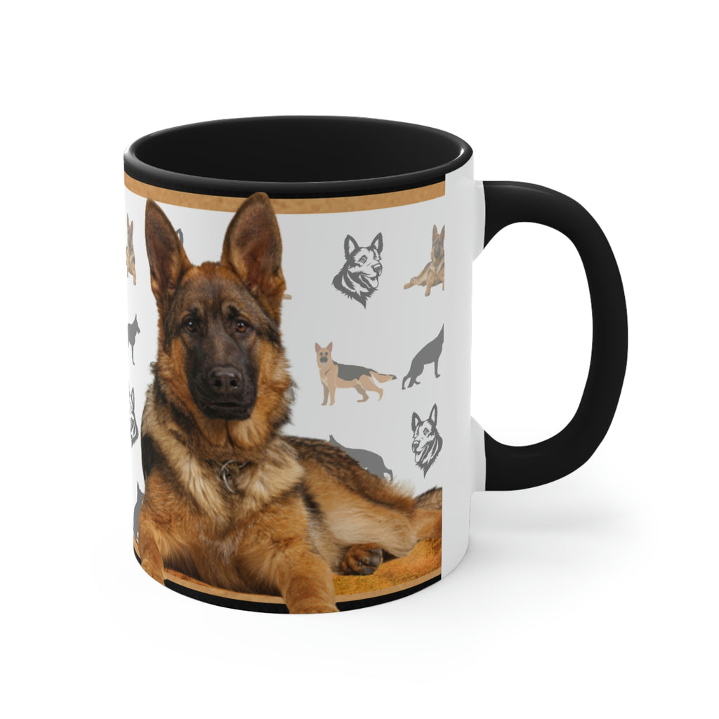 German Shepherd Mom  11oz Ceramic Mug with Color interior