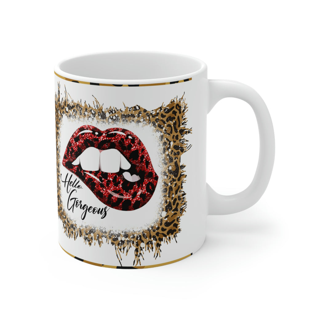 Love Vibes / Hello Gorgeous -  Ceramic Mug 11oz | Love Mug, Valentines Day Gift, Be Mine, Coffee Mug, Galentines Gift