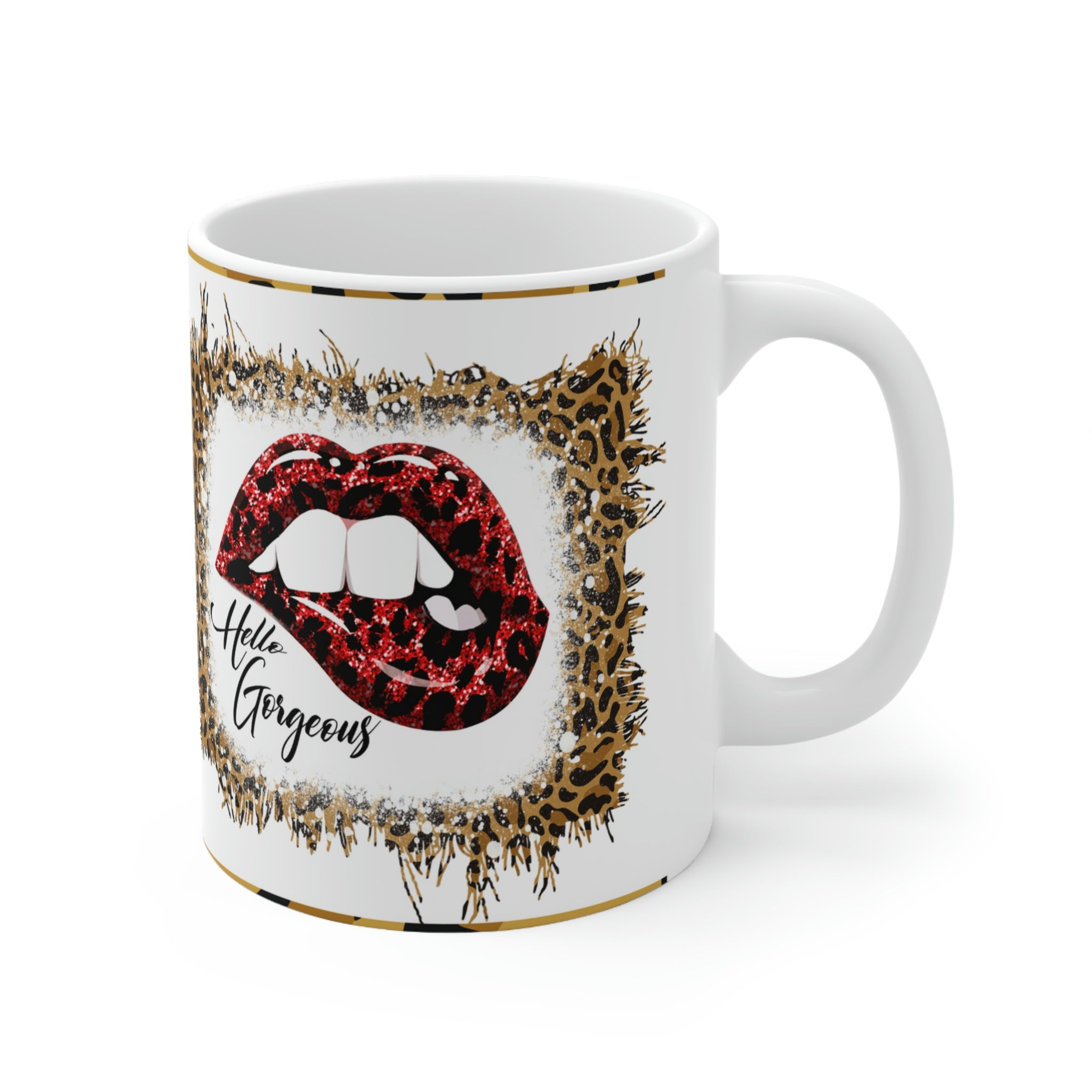 Love Vibes / Hello Gorgeous -  Ceramic Mug 11oz | Love Mug, Valentines Day Gift, Be Mine, Coffee Mug, Galentines Gift