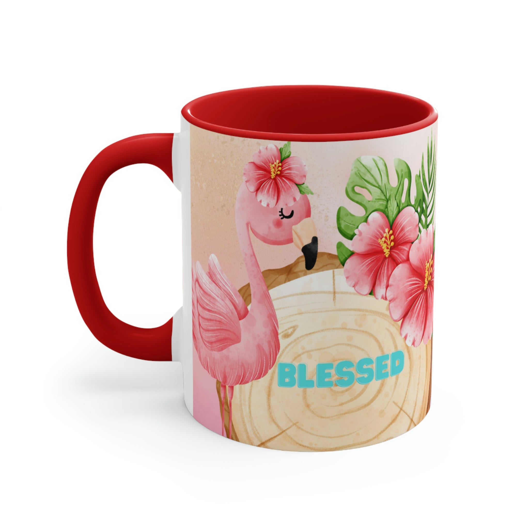 Jesus Loves Me Flamingo Coffee Mug - 11oz {Navy Blue/Red/Pink/Green}