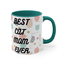 Load image into Gallery viewer, Best Cat Mom Ever -  {Red/Green/BlackGreen} Funny Coffee Mug, 11oz | Funny Gift | | Funny Gift | Funny Mug | Cats Mug | Funny Cat Gift
