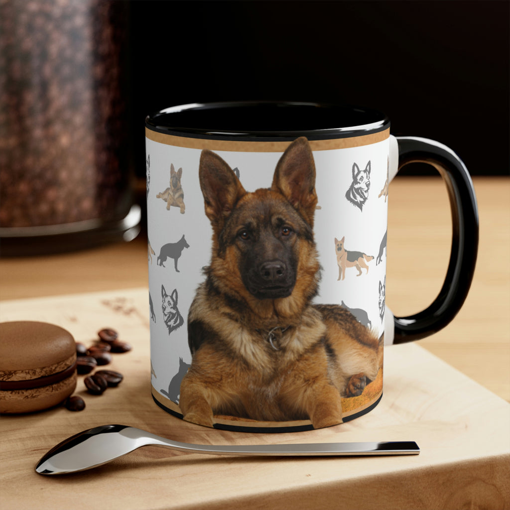German Shepherd Mom  11oz Ceramic Mug with Color interior