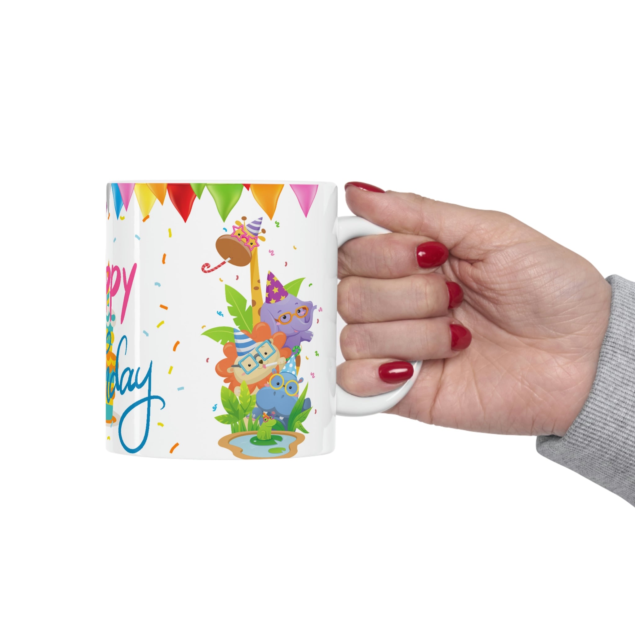 Happy Birthday Festive  - Ceramic Mug 11oz | Fun Coffee Mug | Happy Birthday Coffee Mug | Best Birthday Gift
