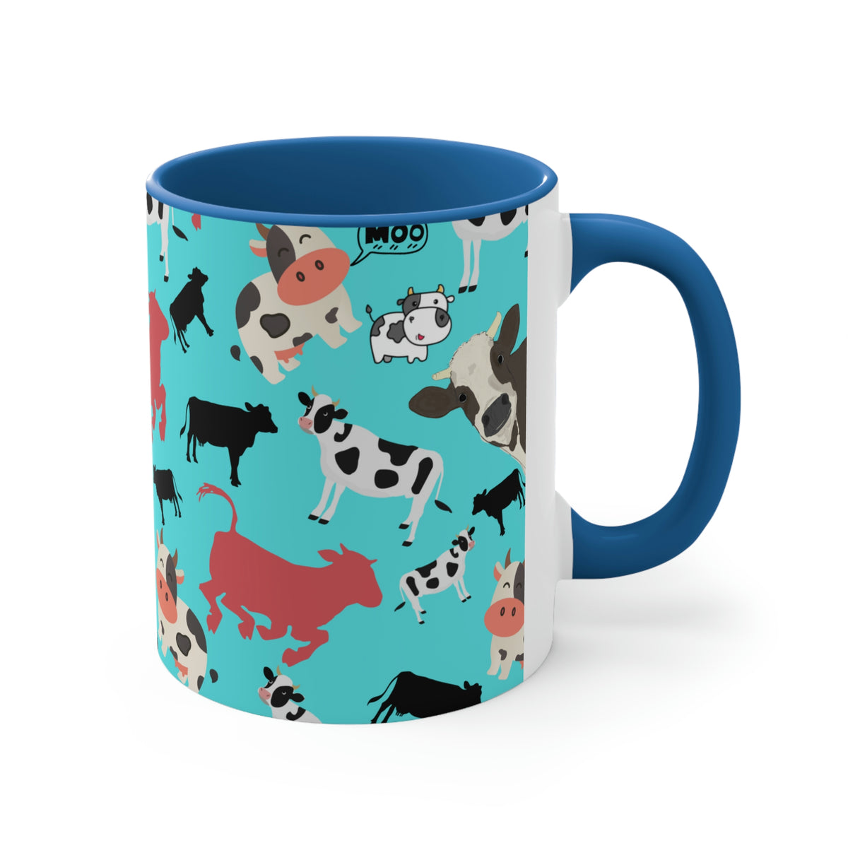 Classic Cows Funny Coffee Mug, 11oz | Funny Gift | Funny Coffee Mug | Funny Cow Coffee Mug