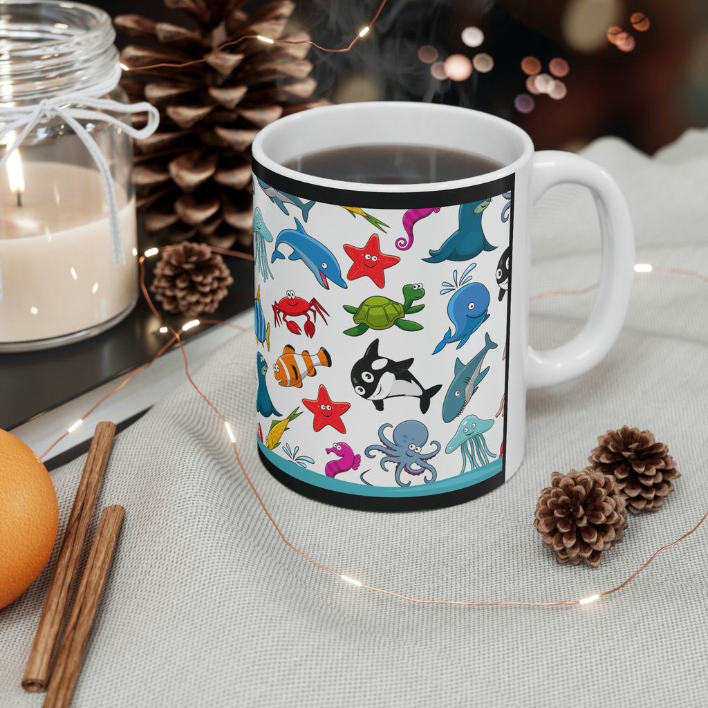 Under The Sea Fishtank - (White) -  Ceramic Mug 11oz |