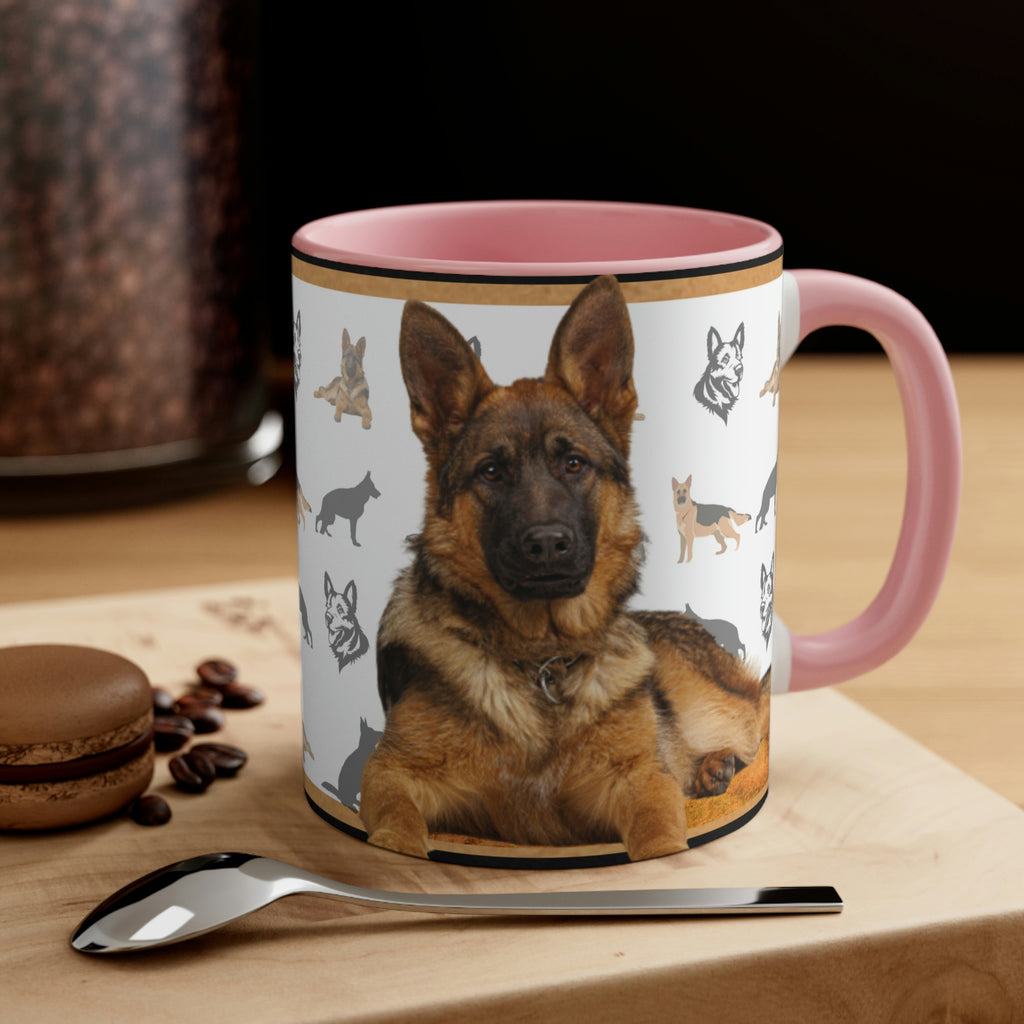 German Shepherd Mom  11oz Ceramic Mug with Color interior