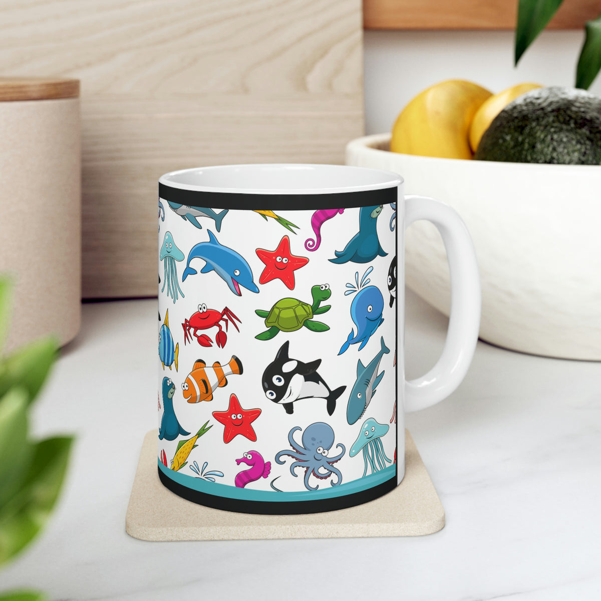 Under The Sea Fishtank - (White) -  Ceramic Mug 11oz |