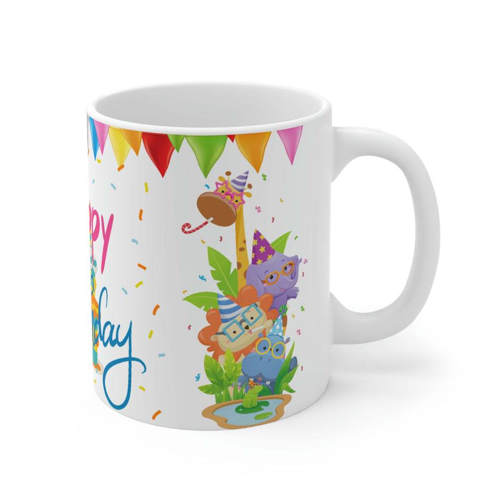 Happy Birthday Festive  - Ceramic Mug 11oz | Fun Coffee Mug | Happy Birthday Coffee Mug | Best Birthday Gift