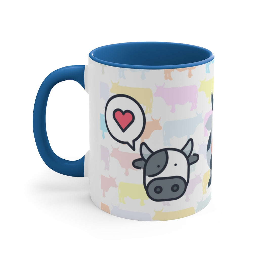 Cows {Navy Blue}  Funny Coffee Mug, 11oz | Funny Gift | Funny Coffee Mug | Funny Cow Coffee Mug