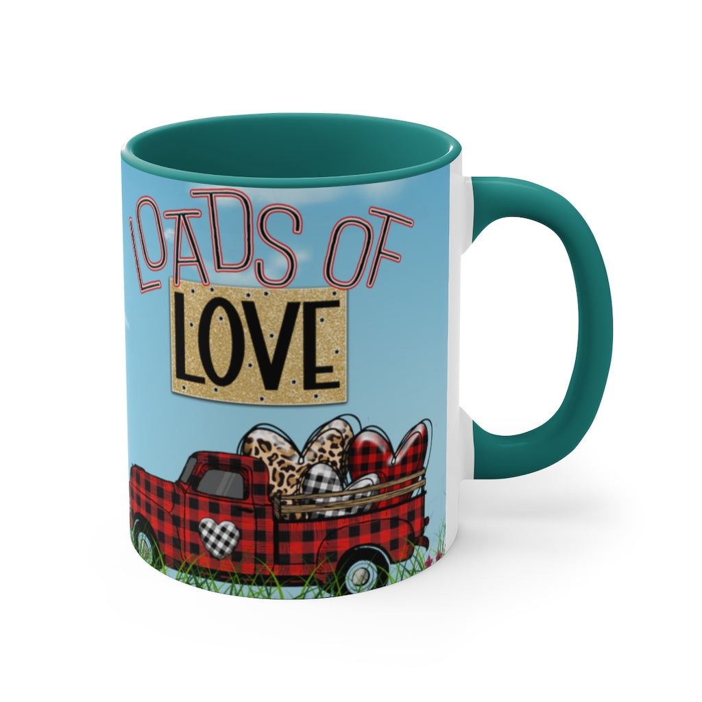 Loads Of Love -  Fun Coffee Mug, 11oz | Fun Gift | Valentine's Day Coffee Mug | Cute Country Coffee Mug