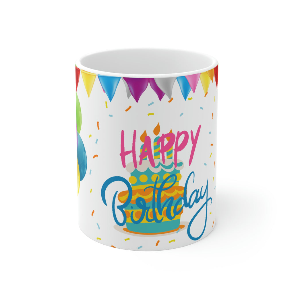 Happy Birthday Festive  - Ceramic Mug 11oz | Fun Coffee Mug | Happy Birthday Coffee Mug | Best Birthday Gift