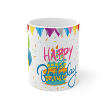 Load image into Gallery viewer, Happy Birthday Festive  - Ceramic Mug 11oz | Fun Coffee Mug | Happy Birthday Coffee Mug | Best Birthday Gift

