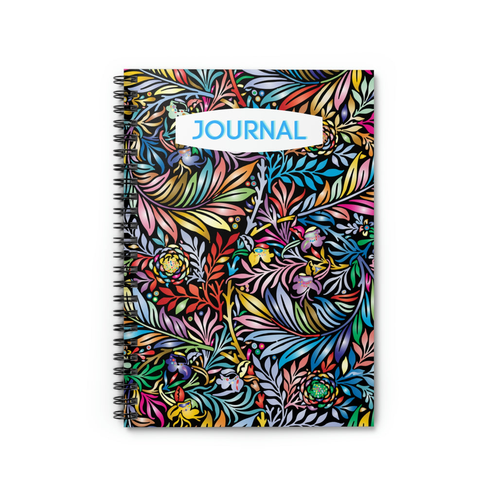 Bohemian Style Journal- Spiral Notebook - Ruled Line Journal - 118 pages (59 sheets)