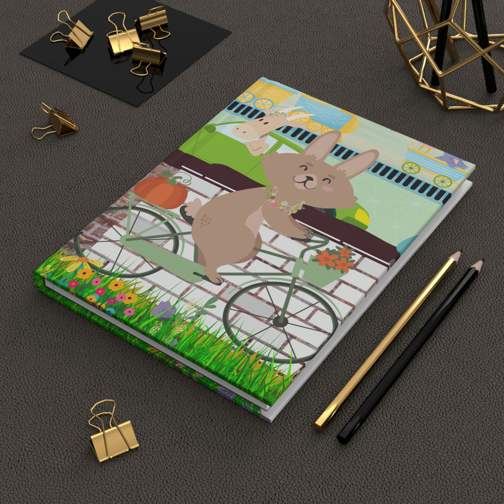 "Rabbit Commuter" - 150 pages (75 sheets) lined journal