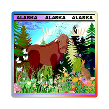 Load image into Gallery viewer, ALASKA Moose - Holographic Die-cut Stickers
