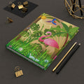 "Pink Flamingos" - 150 pages (75 sheets)  hard backed lined journal | Flamingo Journal | Flamingo Lined Journal
