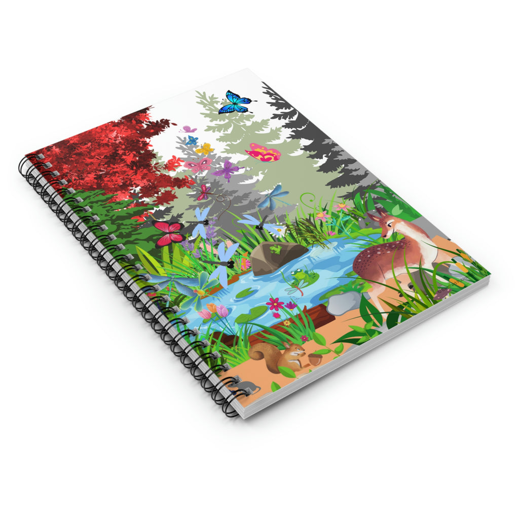 Forest Friends Deer and Mouse - Lined Journal 118 paged- (Ruled/Lined)  | Journal for mom | Journal for women | Lined Journal