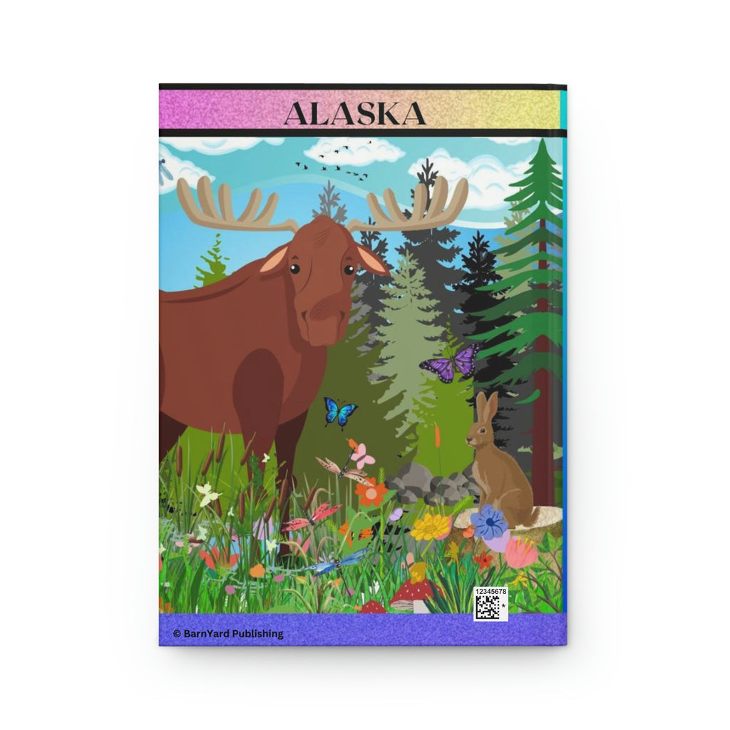 "ALASKA"  - 150 pages (75 sheets)  hard backed lined journal
