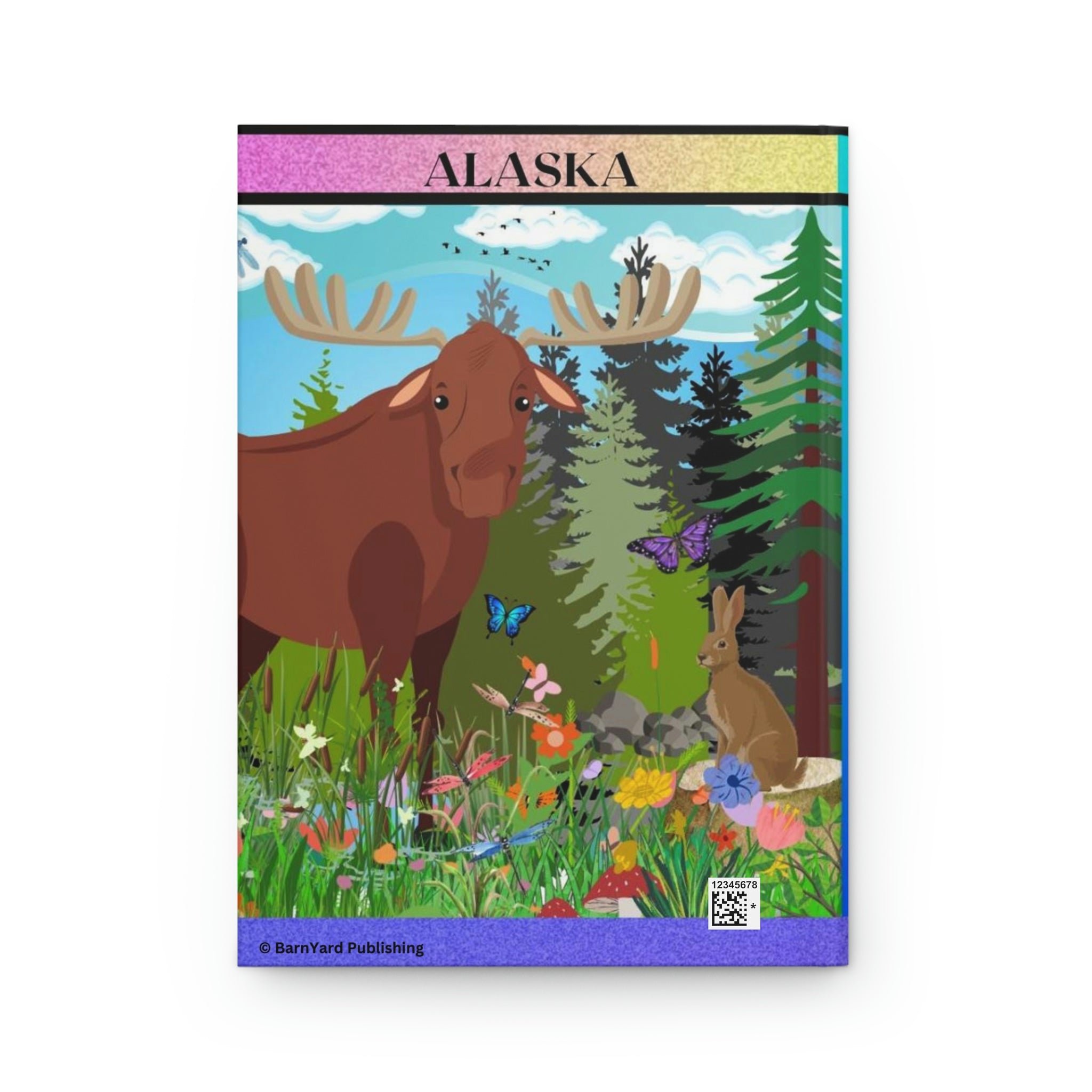 "ALASKA"  - 150 pages (75 sheets)  hard backed lined journal