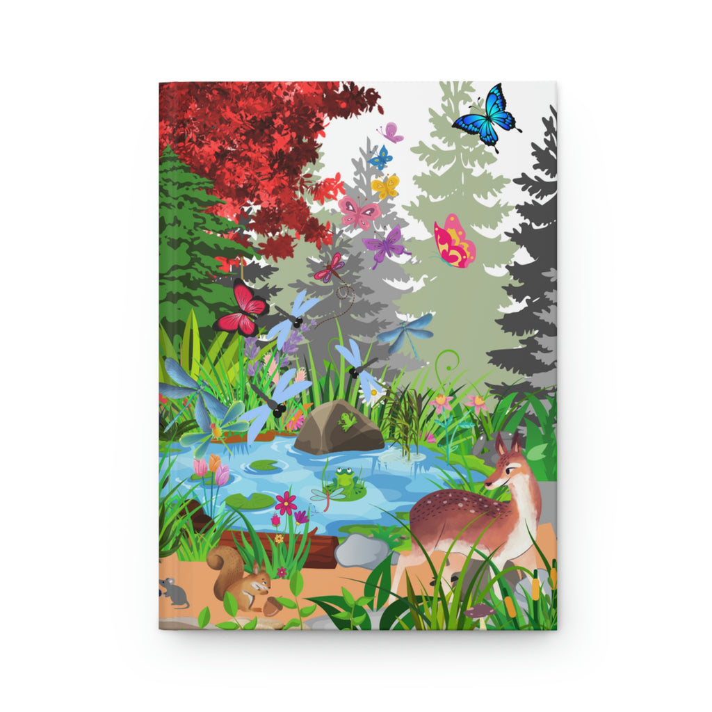 "Forest Friends" - Deer and Mouse - 150 page (75 sheets) lined journal