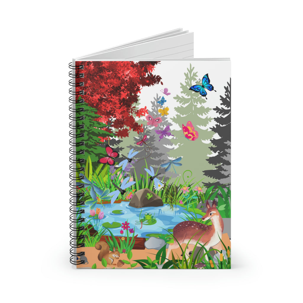 Forest Friends Deer and Mouse - Lined Journal 118 paged- (Ruled/Lined)  | Journal for mom | Journal for women | Lined Journal