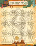 1 Printable Western Themed Printable Puzzle  Cowboy Digital Activity for Kids Teachers and Adults 1 Puzzle and 1 Answer