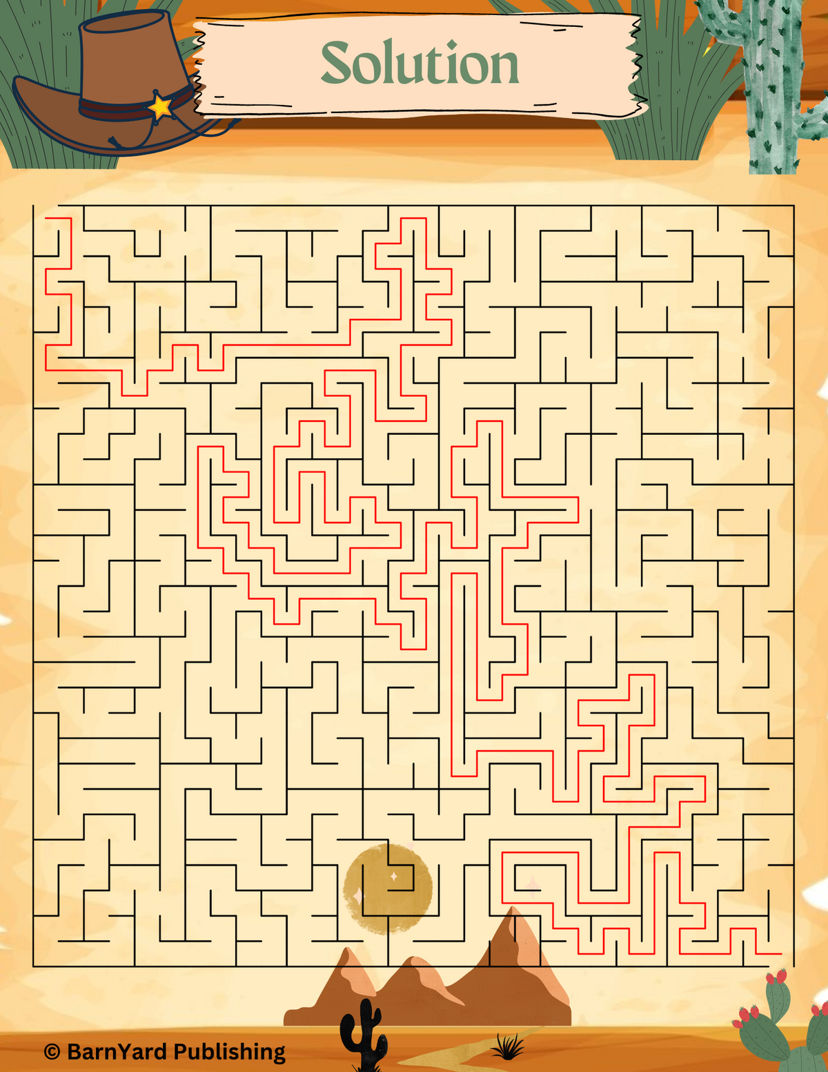 1 Printable Western Themed Printable Puzzle  Cowboy Digital Activity for Kids Teachers and Adults 1 Puzzle and 1 Answer
