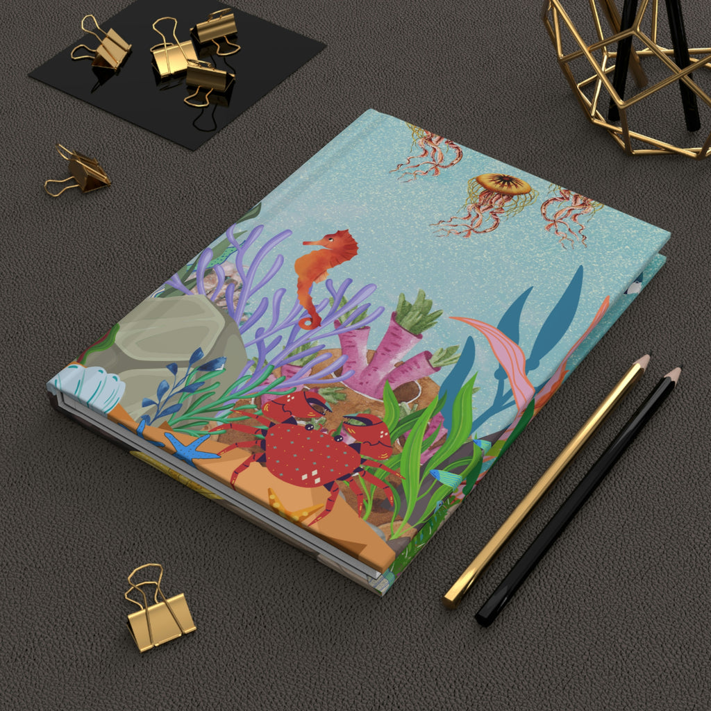 "Underwater Scene"  - 150 pages (75 sheets) Hard Back Lined Journal