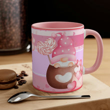 Load image into Gallery viewer, Valentines Day Gnomes ,&quot;Have Love, Will Travel&quot;  11oz Ceramic Mug with Color interior
