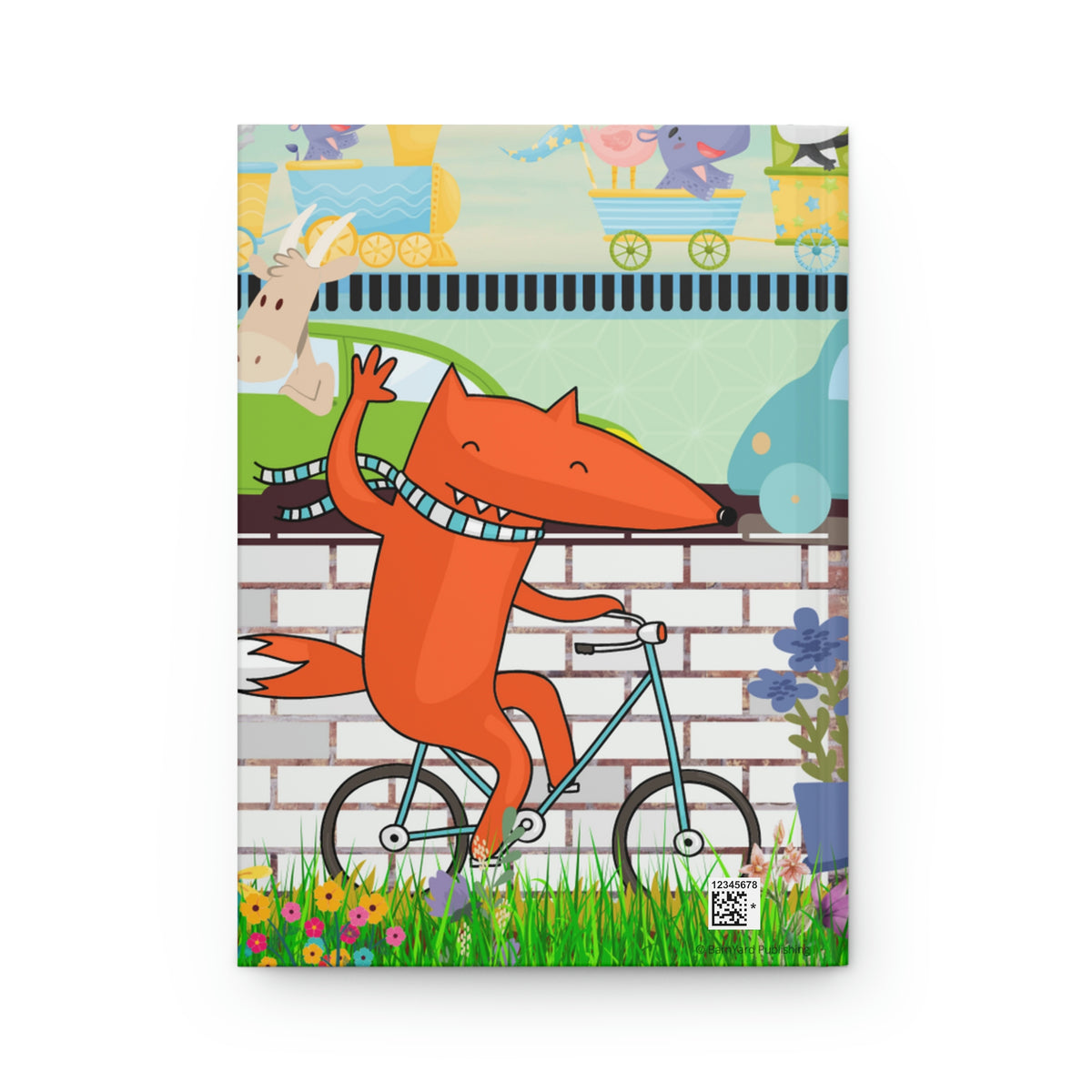 "Bicycle Bear" - 150 pages (75 sheets)  hard backed lined journal