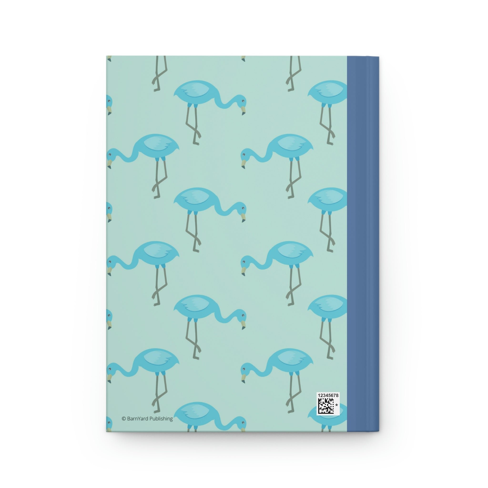 "Blue Flamingos In Love"  - 150 pages (75 sheets)  hard backed lined journal