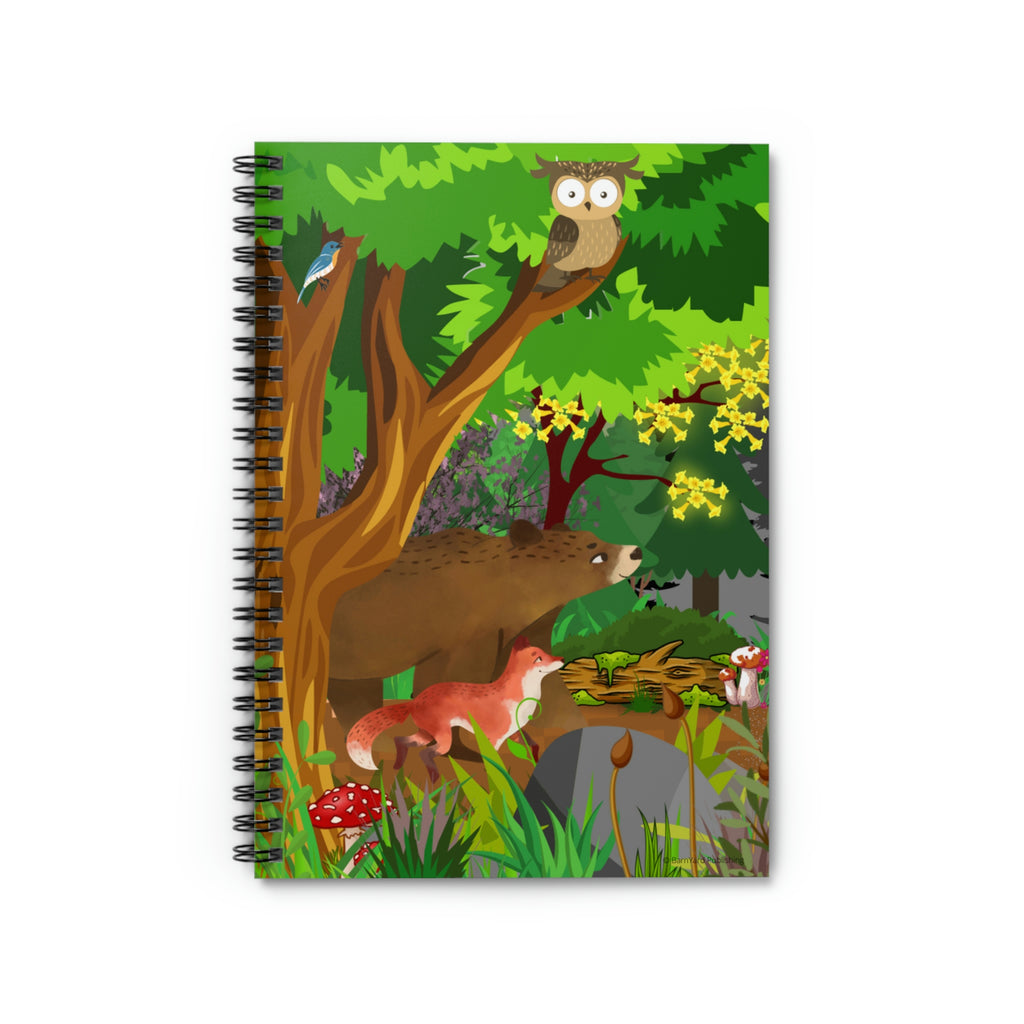 Forest Friends - Bear and Fox -Journal 118 paged- (Ruled/Lined)  | Journal for Kids | Journal for Teens | Lined Journals