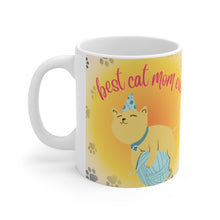 Load image into Gallery viewer, Best Cat Mom Ever - Ceramic Mug 11oz | Funny Cat Mug | Cat Present | Mug With Cats
