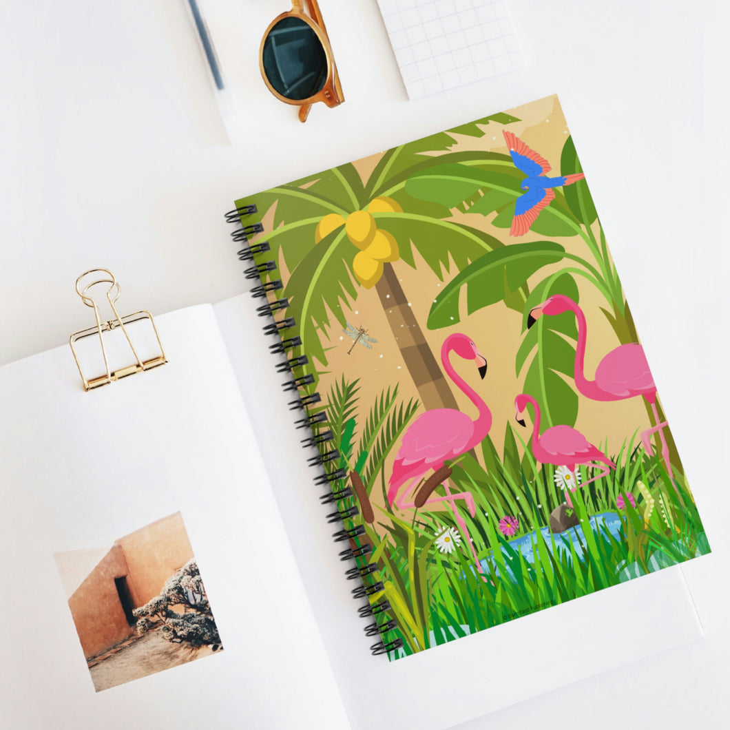 Flamingo Trio - Journal 118 paged- (Ruled/Lined)  | Journal for mom | Journal for women