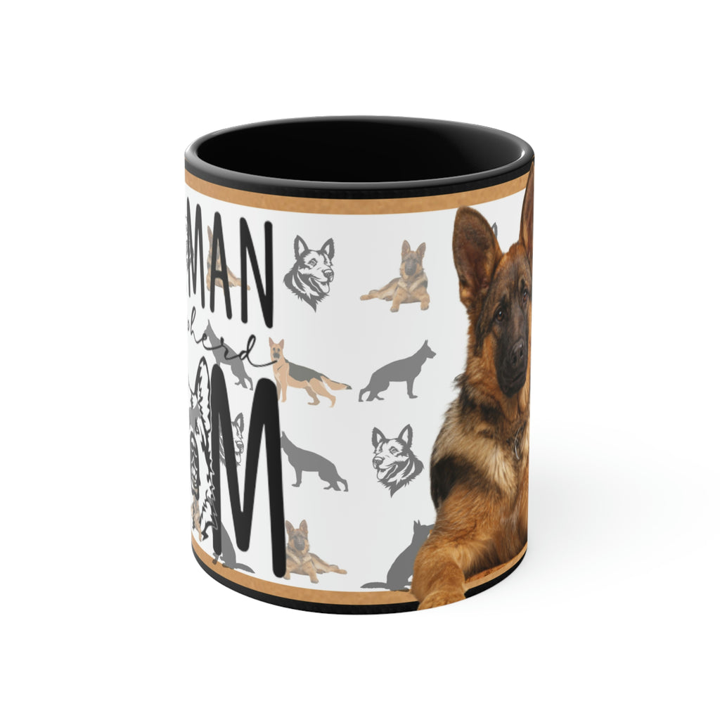 German Shepherd Mom  11oz Ceramic Mug with Color interior