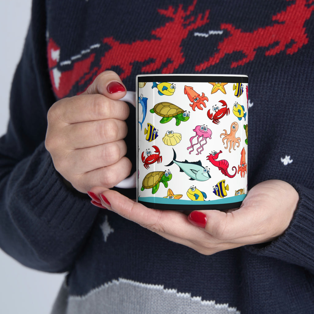 Under The Sea Fishtank - (White) -  Ceramic Mug 11oz |