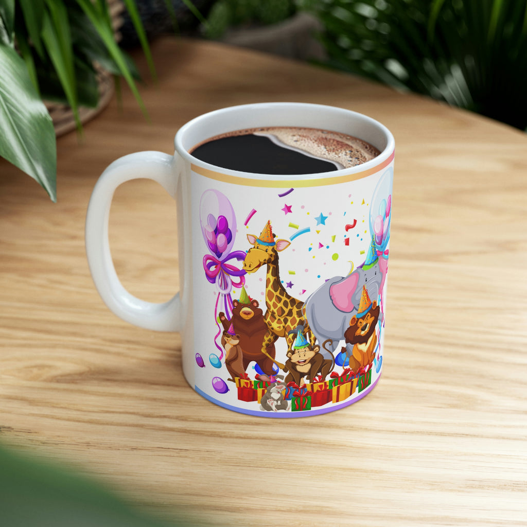 Party Animals  - Ceramic Mug 11oz | Fun Coffee Mug | Happy Birthday Coffee Mug | Best Birthday Gift