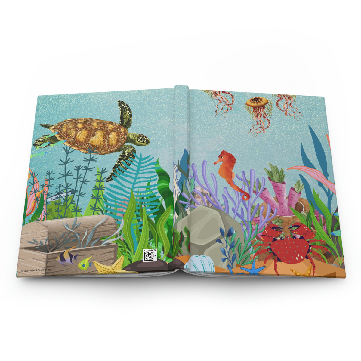 "Underwater Scene"  - 150 pages (75 sheets) Hard Back Lined Journal