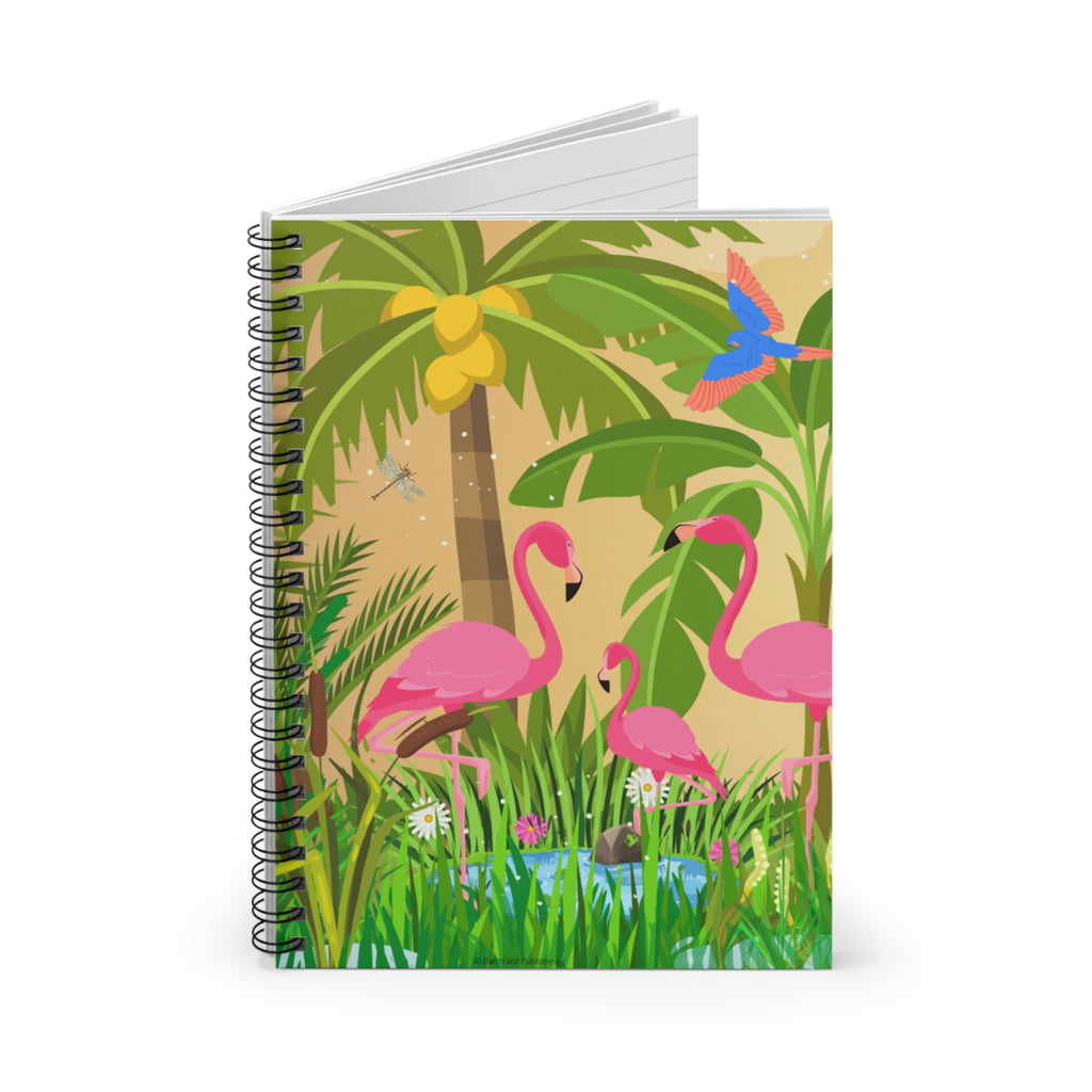Flamingo Trio - Journal 118 paged- (Ruled/Lined)  | Journal for mom | Journal for women