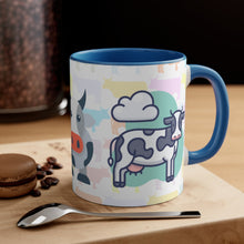 Load image into Gallery viewer, Cows {Navy Blue}  Funny Coffee Mug, 11oz | Funny Gift | Funny Coffee Mug | Funny Cow Coffee Mug

