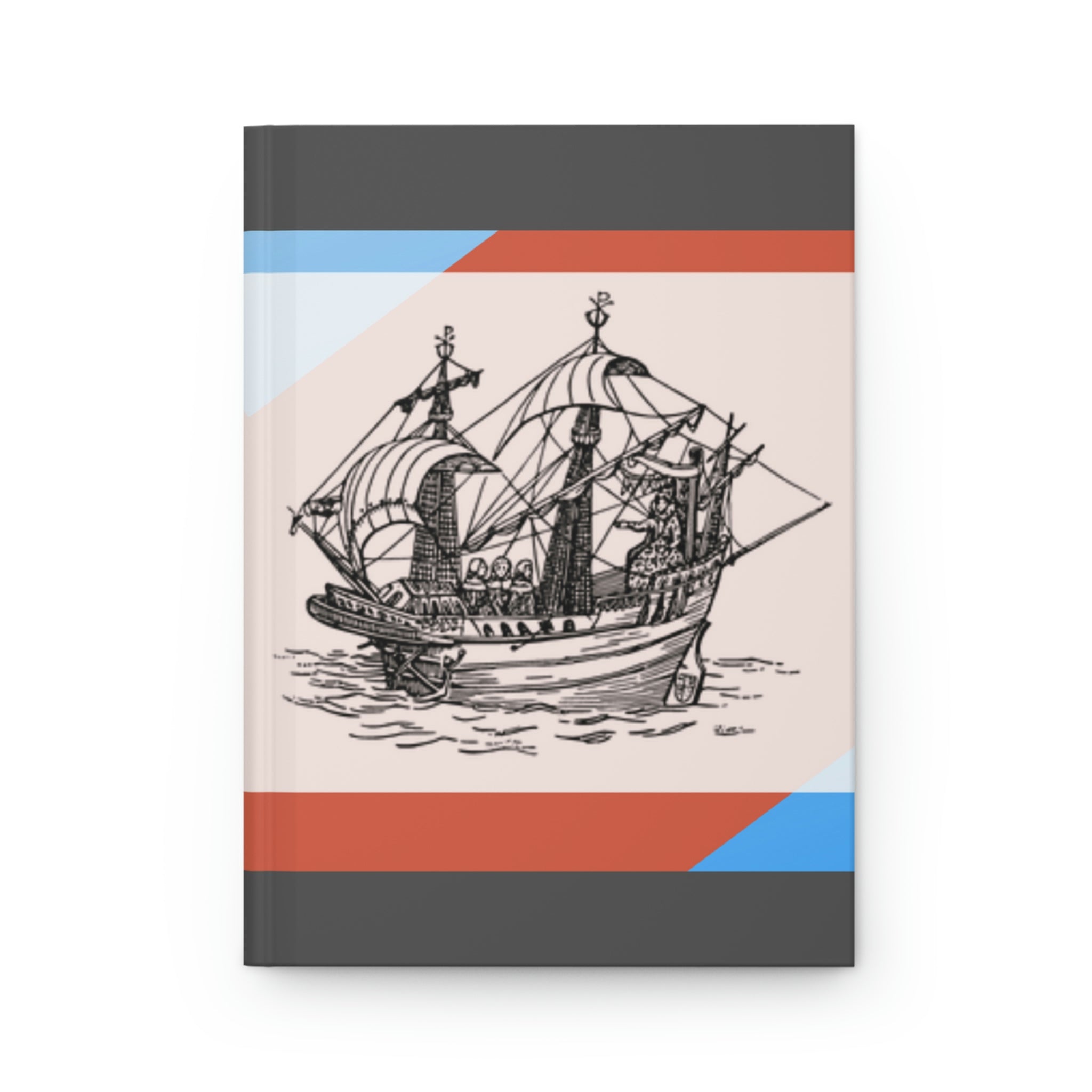 "Sailing Antiquity" - 150 page (75 sheets) lined notebook/journal | Best Father's Day Present | Seascapes