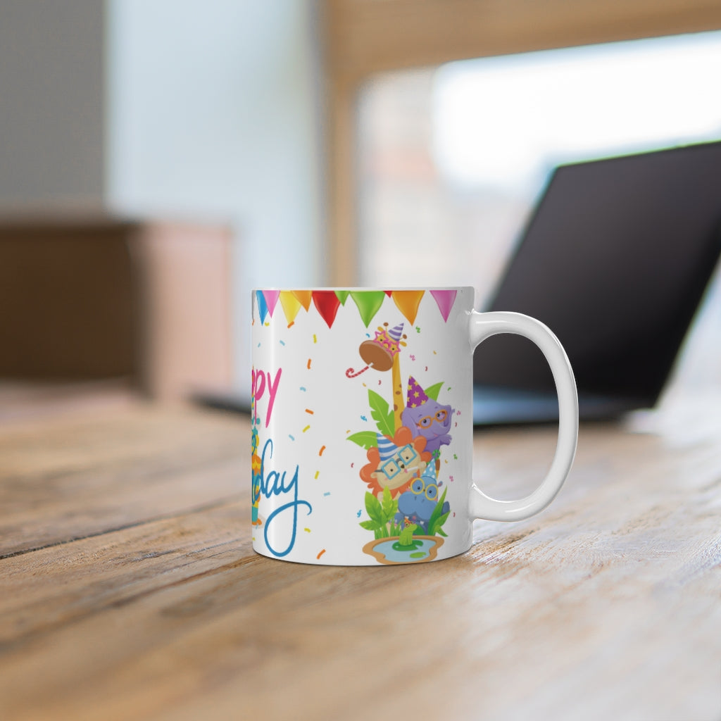 Happy Birthday Festive  - Ceramic Mug 11oz | Fun Coffee Mug | Happy Birthday Coffee Mug | Best Birthday Gift