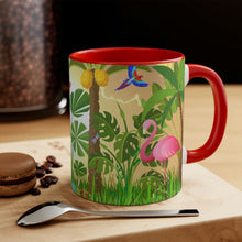 Load image into Gallery viewer, Flamingos 11oz {Navy Blue/Red/Pink/Green}  | Flamingo Coffee Mug | Wildlife Coffee Mug
