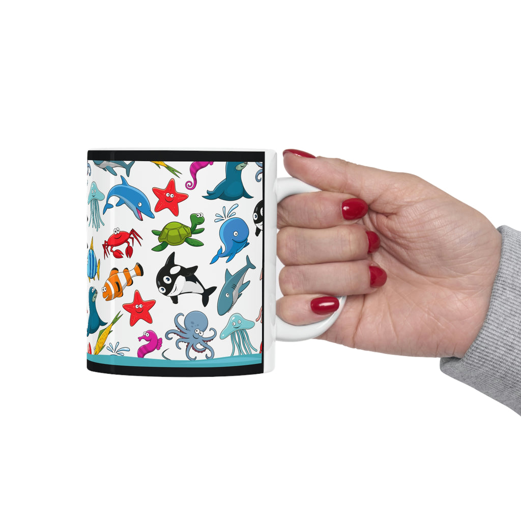 Under The Sea Fishtank - (White) -  Ceramic Mug 11oz |