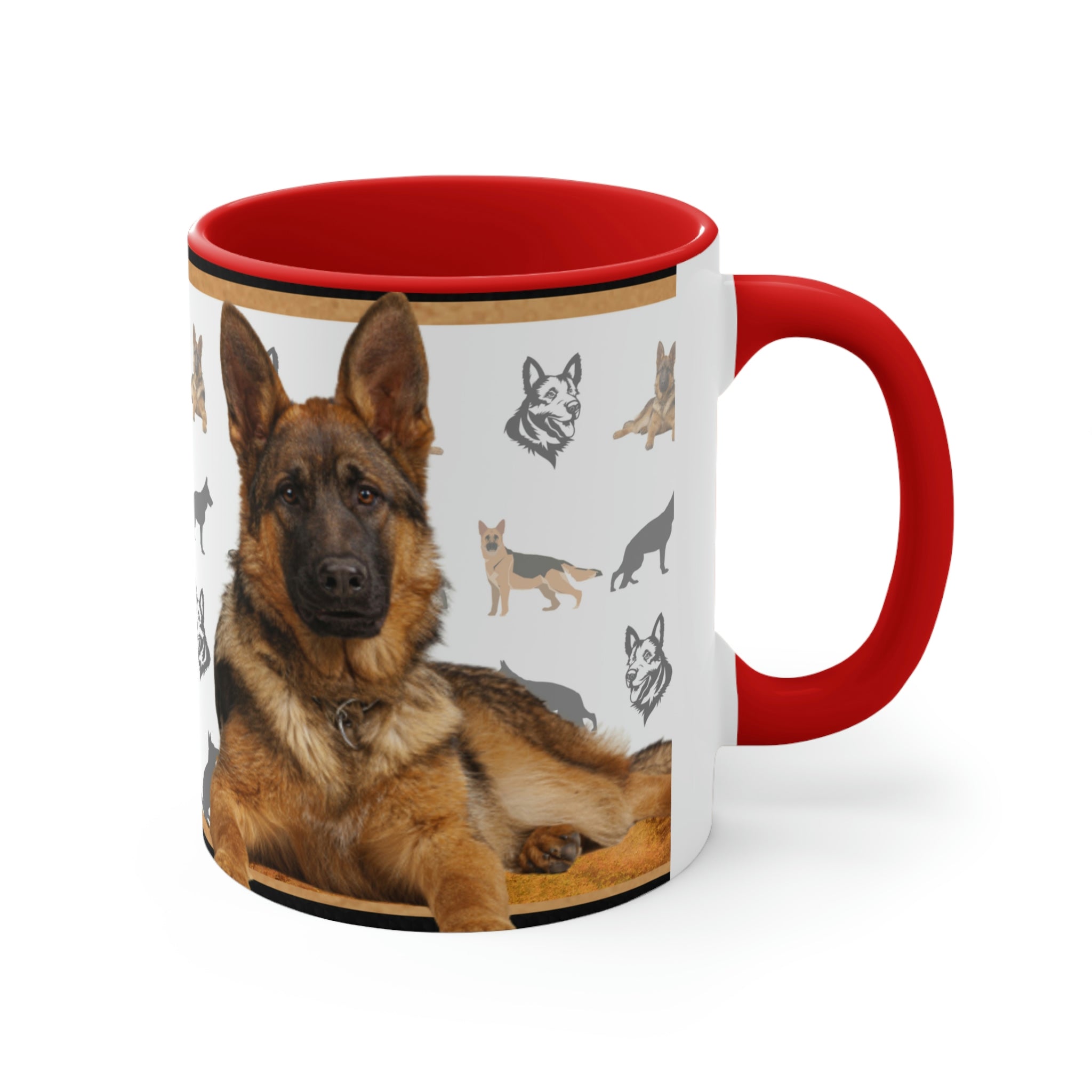 German Shepherd Mom  11oz Ceramic Mug with Color interior