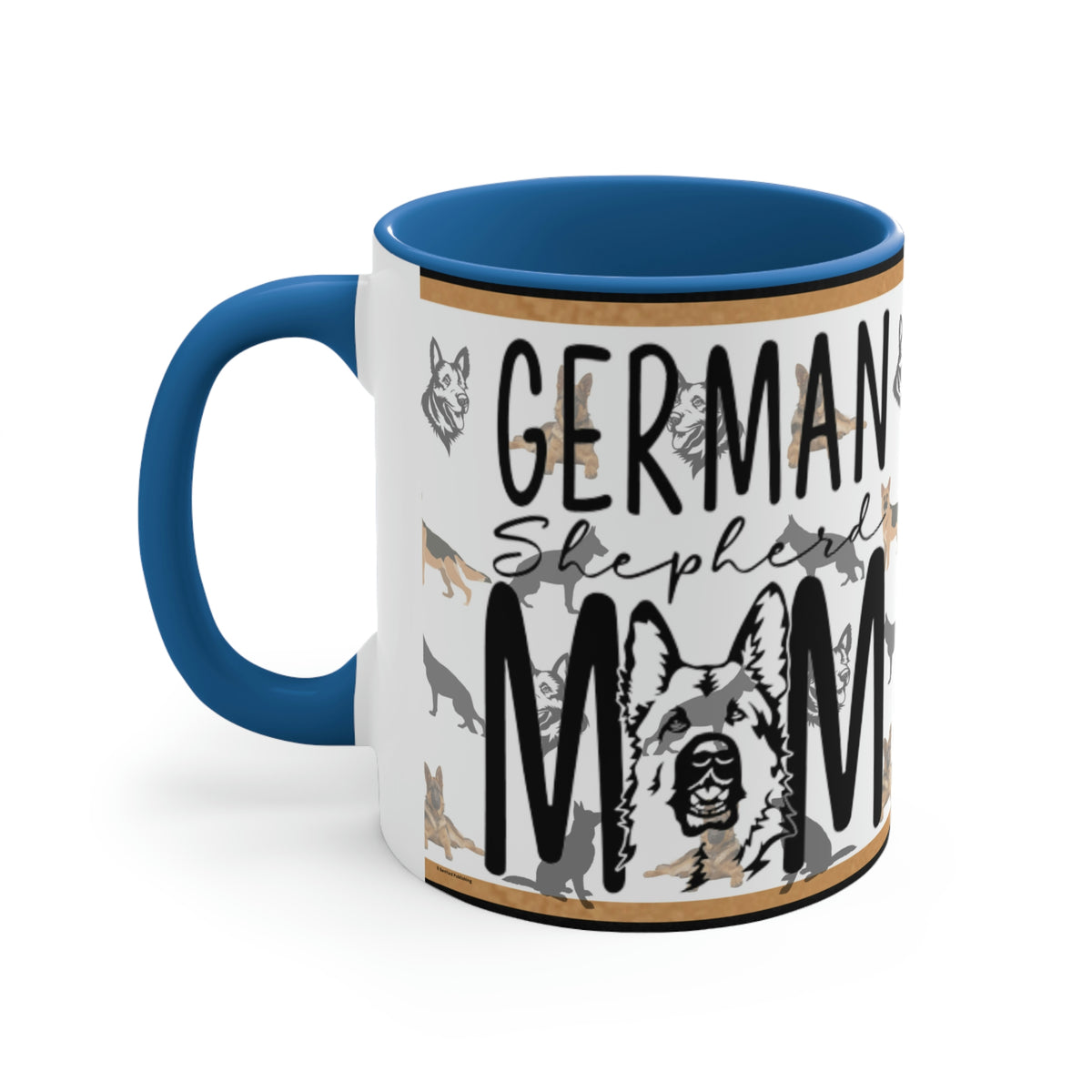 German Shepherd Mom  11oz Ceramic Mug with Color interior