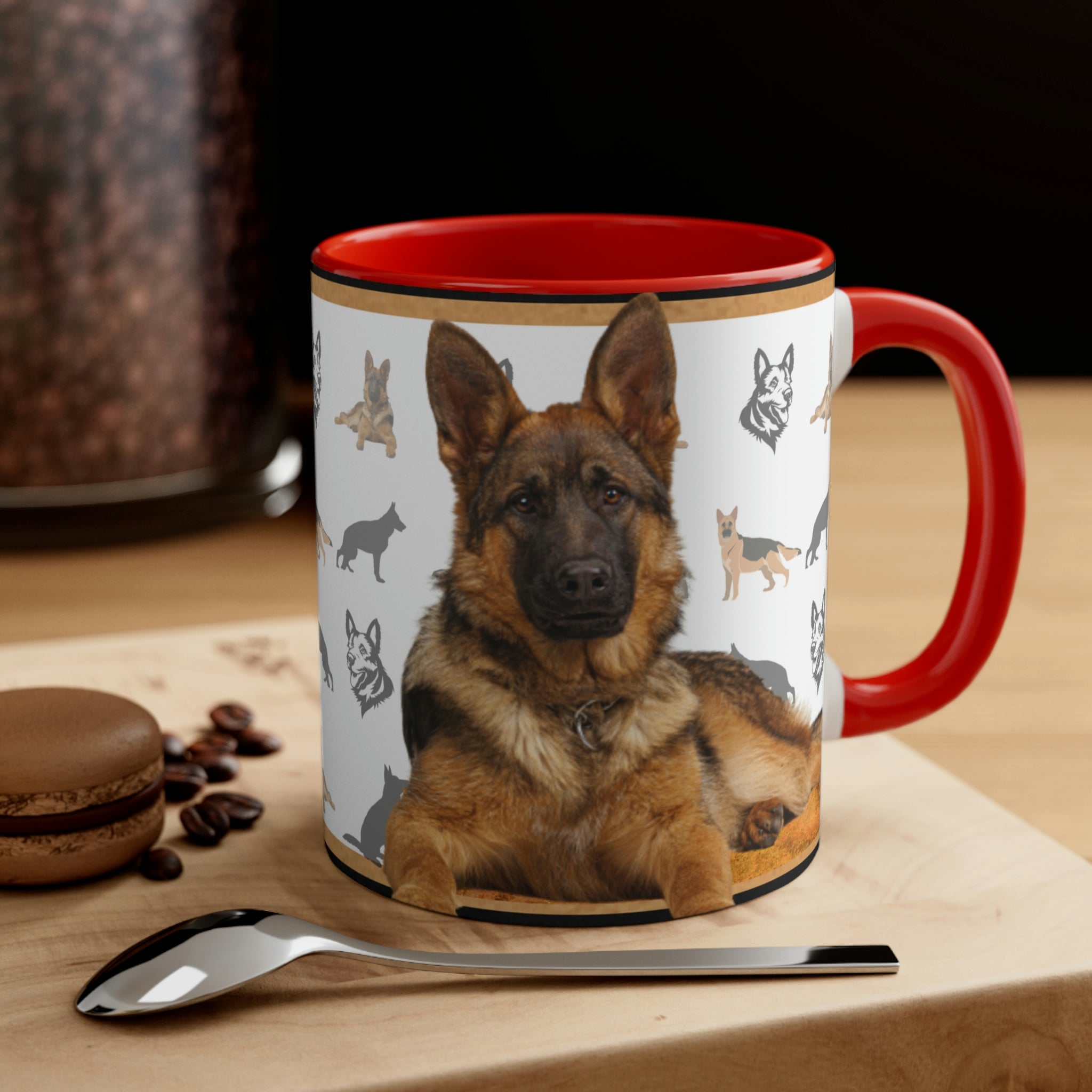 German Shepherd Mom  11oz Ceramic Mug with Color interior